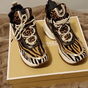Michael Kors  Olympia Trainers Printed Hair Calf